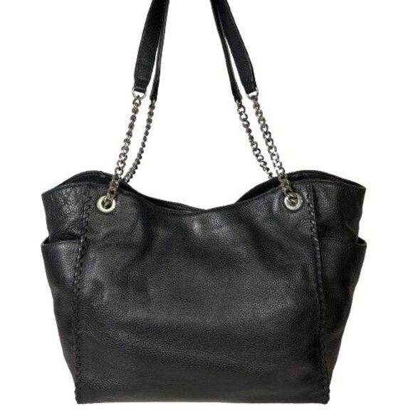Michael Kors Whipped Chelsea Black Leather Tote Hobo Shoulder Bag Purse MRP$528 - Picture 1 of 16